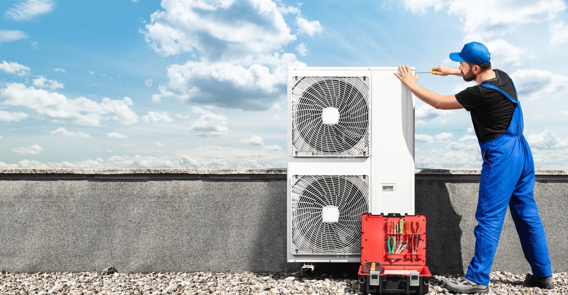 Man Repairing Air Conditioner